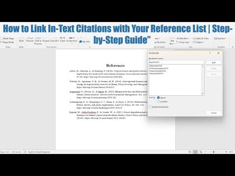 How to Link In-Text Citations with Your Reference List | Step-by-Step Guide”