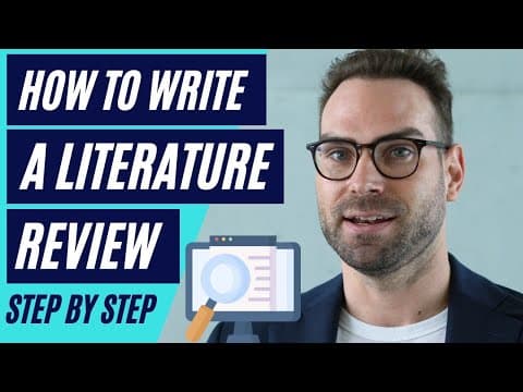 Literature Review - Step by Step Guide For Graduate Students | Prof. David Stuckler