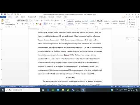 Literature Reviews in APA 7th Edition