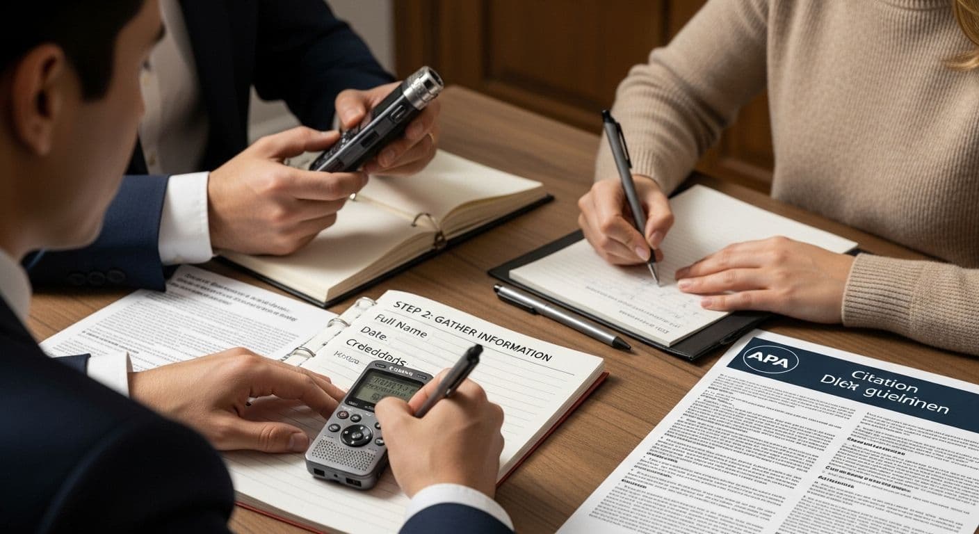 APA interview note taking process