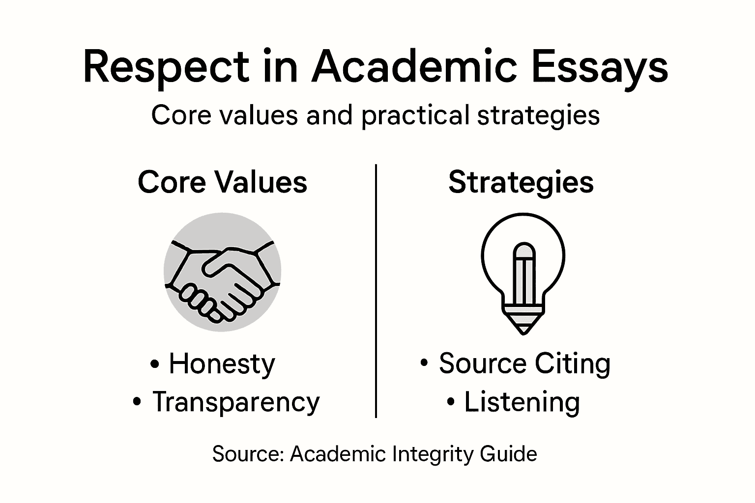Infographic highlights respect and essay strategies
