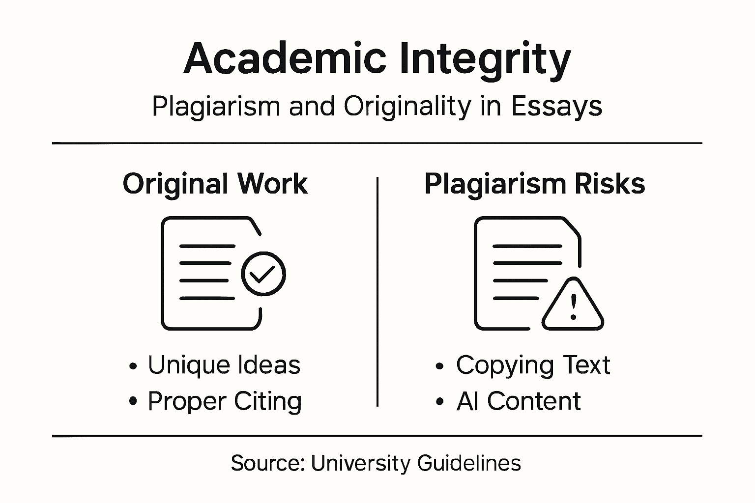 Infographic on academic integrity in essays