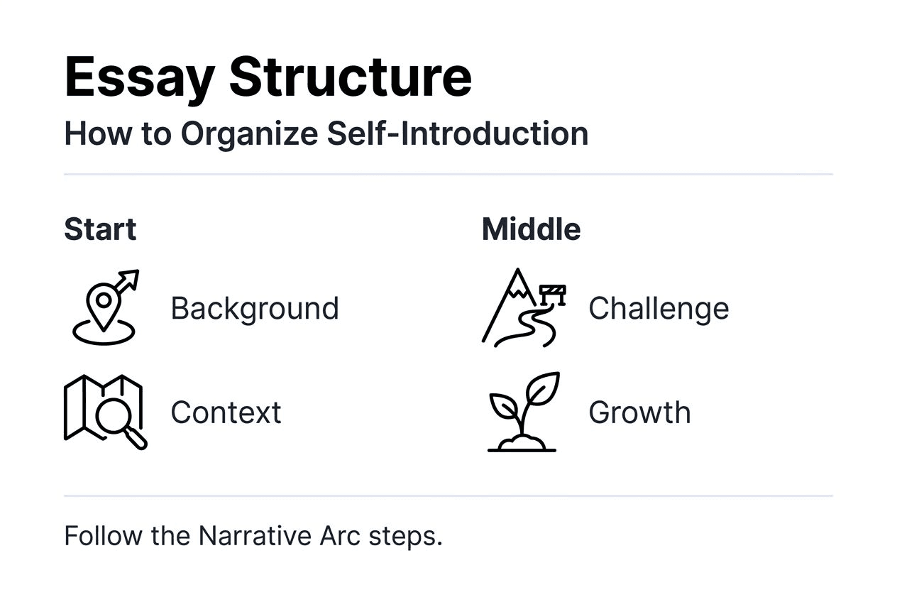 Infographic showing essay structure overview
