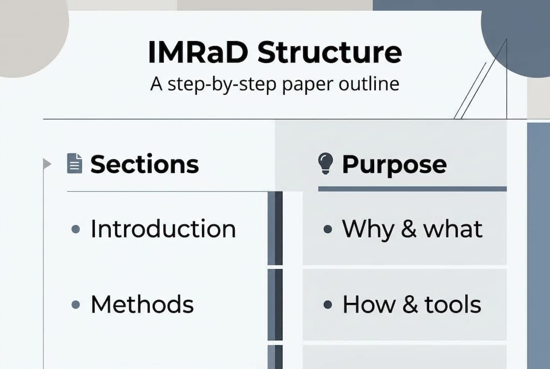 Infographic of IMRaD framework key sections