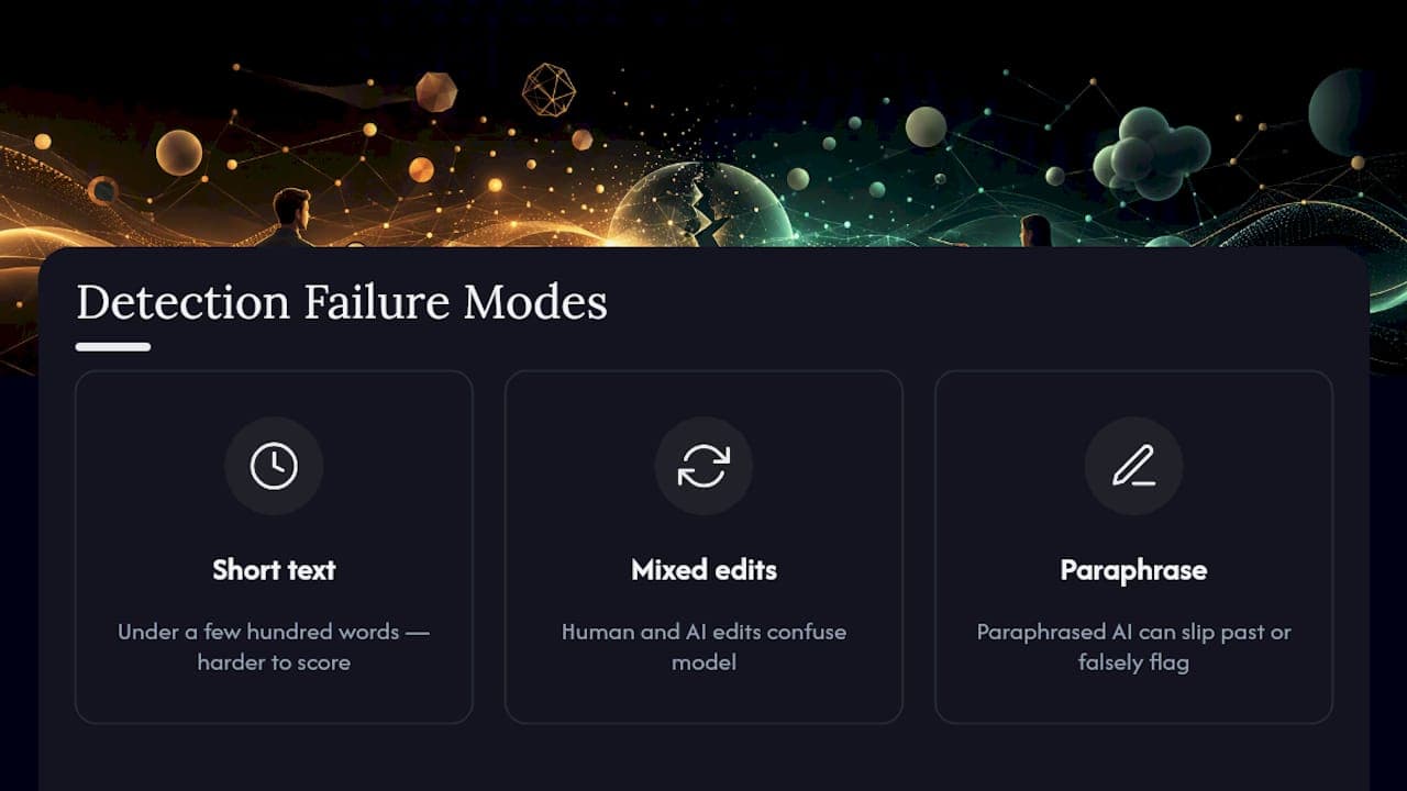 Diagram of AI detection failure modes