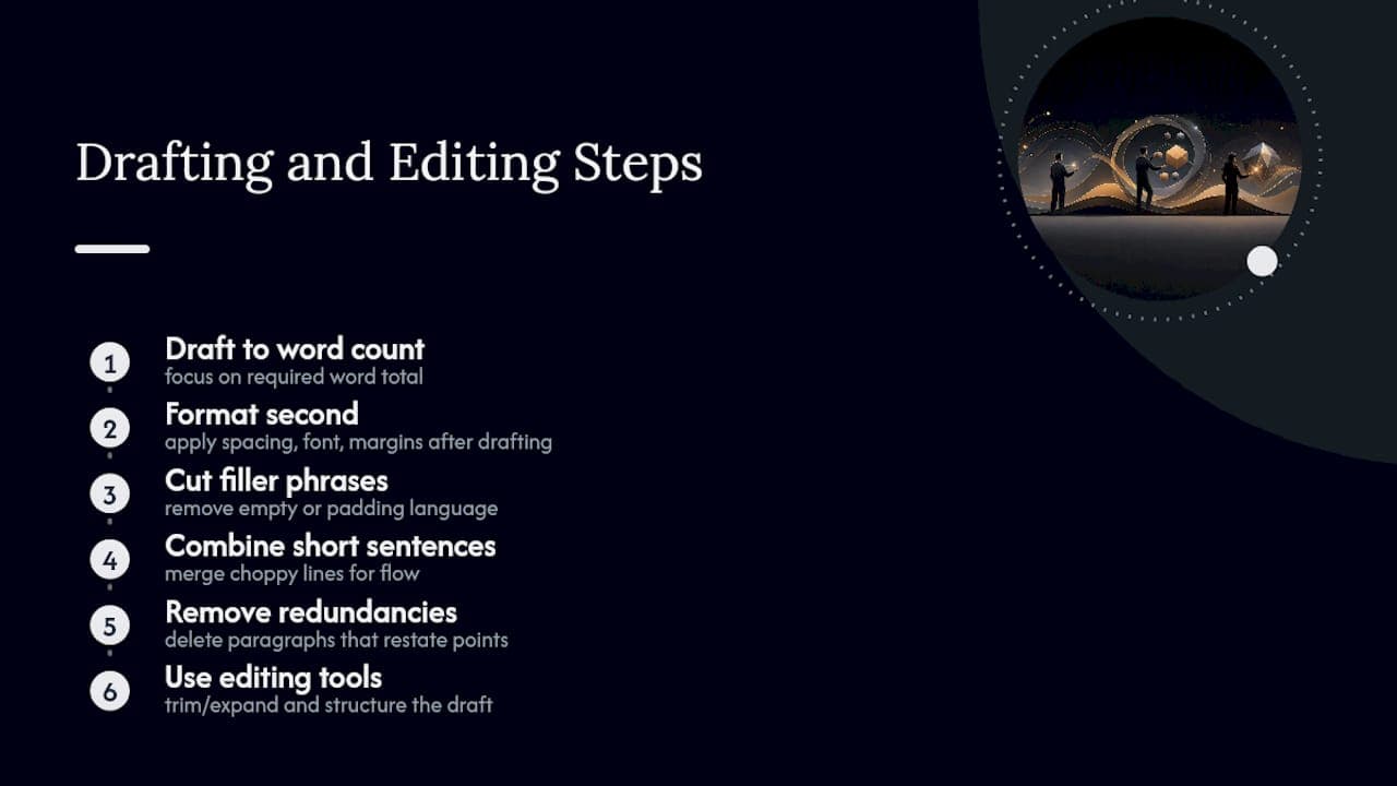 Planning your draft around word count, not page count — overview diagram