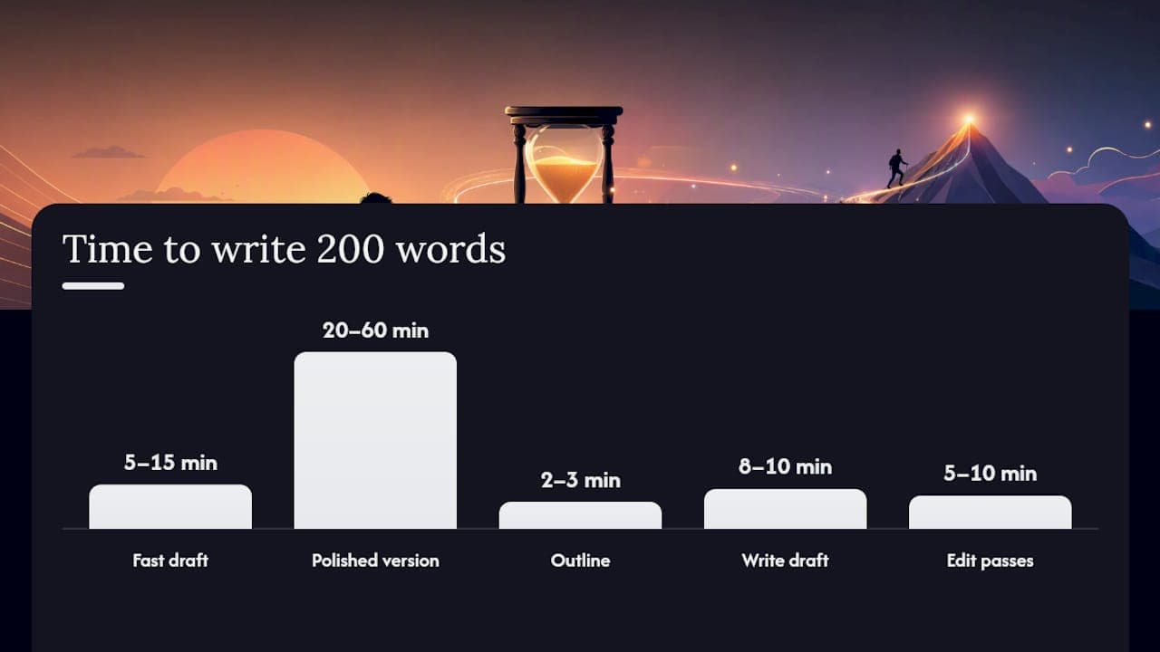 Comparison of 200-word writing times