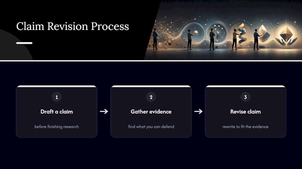 Why Most Advice On Claims Undersells The Revision Part — overview diagram