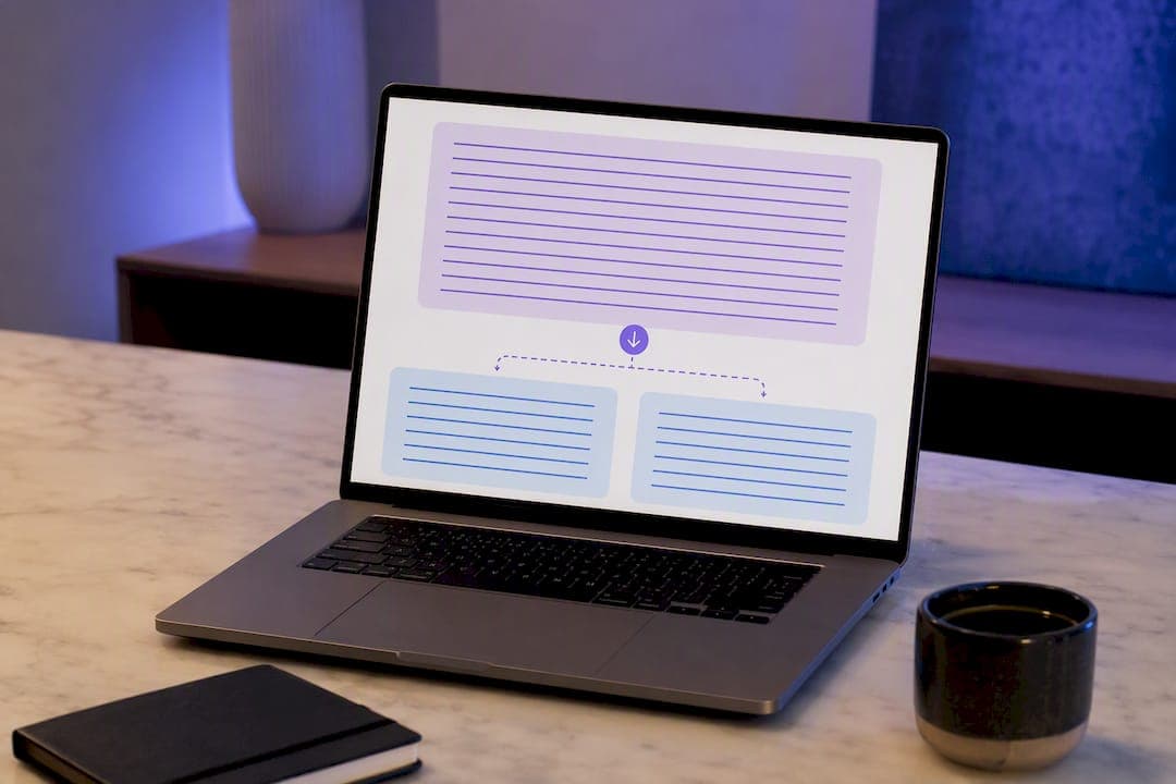 Illustration of splitting a long paragraph