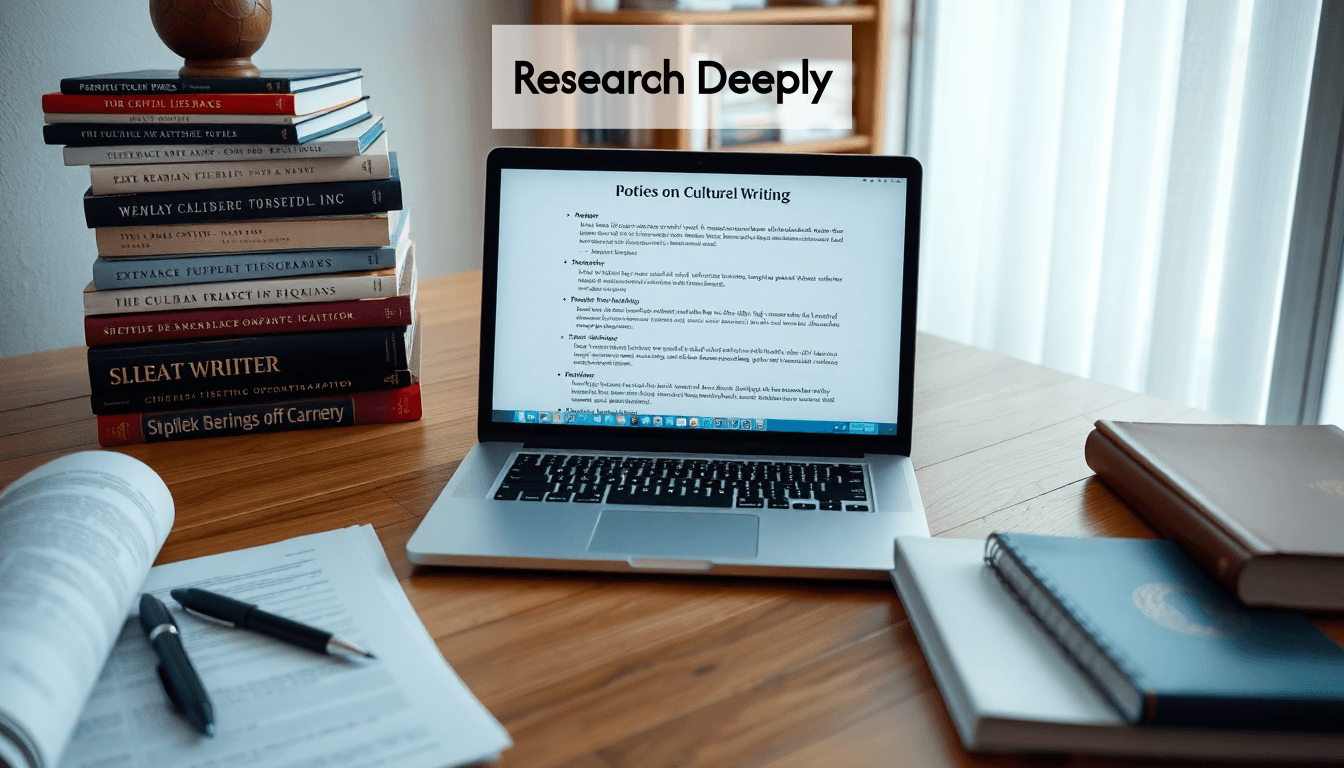 The research process for profile writing.