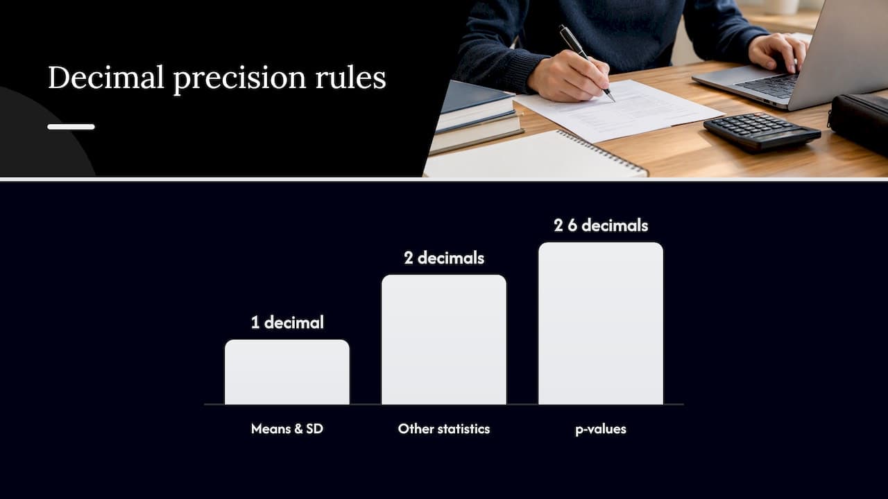 How to report statistics clearly without common errors — overview diagram