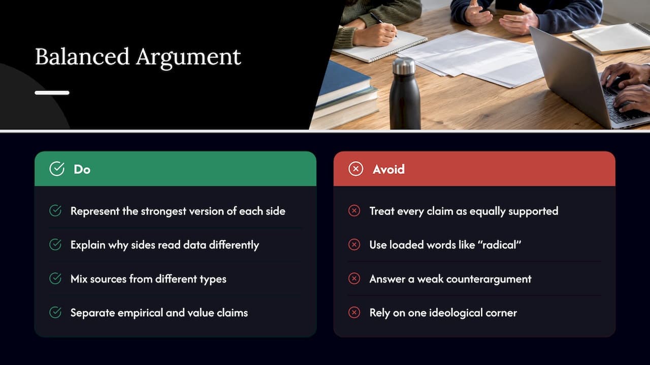 8. How do you keep controversial topics balanced? — overview diagram